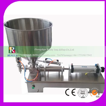 

shampoo lotion cream yoghourt honey hopper paste filling machine, pneumatic, semi filler piston hopper filler dual