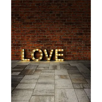

Vinyl Photography Background Computed Printed Stone Wall Love Font Children Backdrops for Photo Studio S-2135