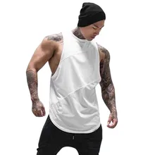 Майка Мужская Спортивная уличная одежда однотонная Белая Мужская s одежда мужская бодибилдинг одежда для фитнеса Tanktop повседневные топы на бретелях