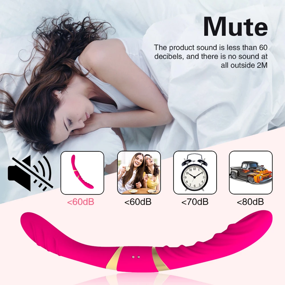 Double Heads Clit Stimulator Vibrator for Lesbian Vagina Massager Dildo Vibrators Female Masturbation Sex Toy for Woman Products (3)