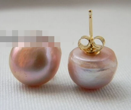 

Hot sell Noble- hot sell new - free shipping 00436 Baroque Lavender Freshwater Pearl Stud Earring