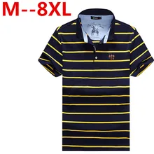 8xl 6xl 5xl feste polo hemd 2016 neue sommer kurzarm gestreiftes polo homme slim fit drehen unten kragen männer polo hemd plus größe