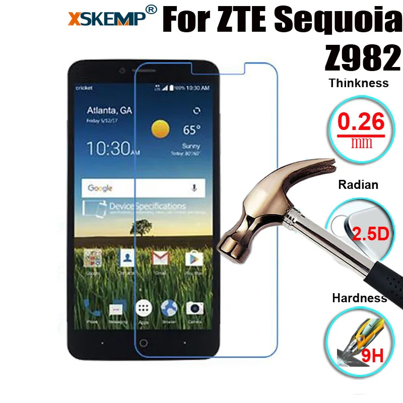 XSKEMP 9 H твердое ЖК-Защитное стекло для zte Sequoia Z982 Премиум взрывозащищенное