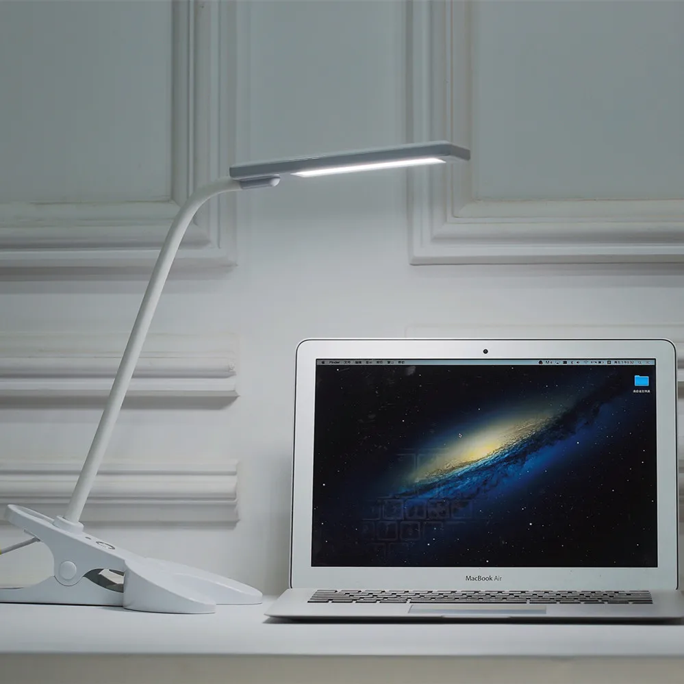 

ToJane 5-Level Dimmable LED Desk Lamp Touch Dimmer Control Panel Gooseneck Desk Lamp Eye-Care Lamp, USB Charging Port