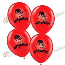 12 polegadas 12 pçs/lote Milagrosa Lady bug Globos Balões De Látex Balão de Feliz Aniversário Decorações Do Partido Brinquedos Infláveis Joaninha