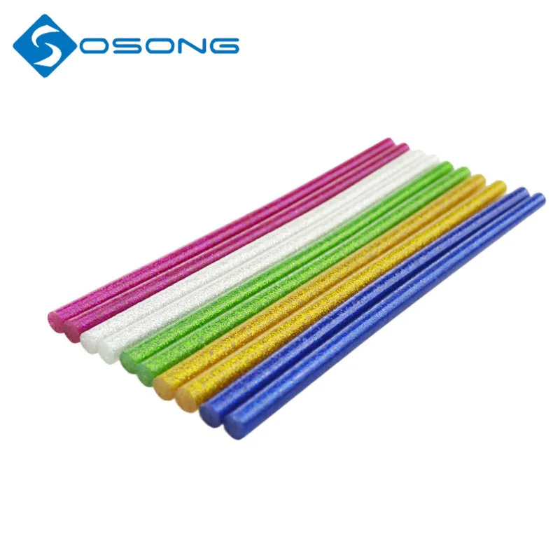 

Hot Sale 10Pcs 5 Colors 7x180MM Glue Gun Glitter Hot Melt Glue Sticks 7MM For Electric Heating Tool DIY Art Craft Hobbies Approx