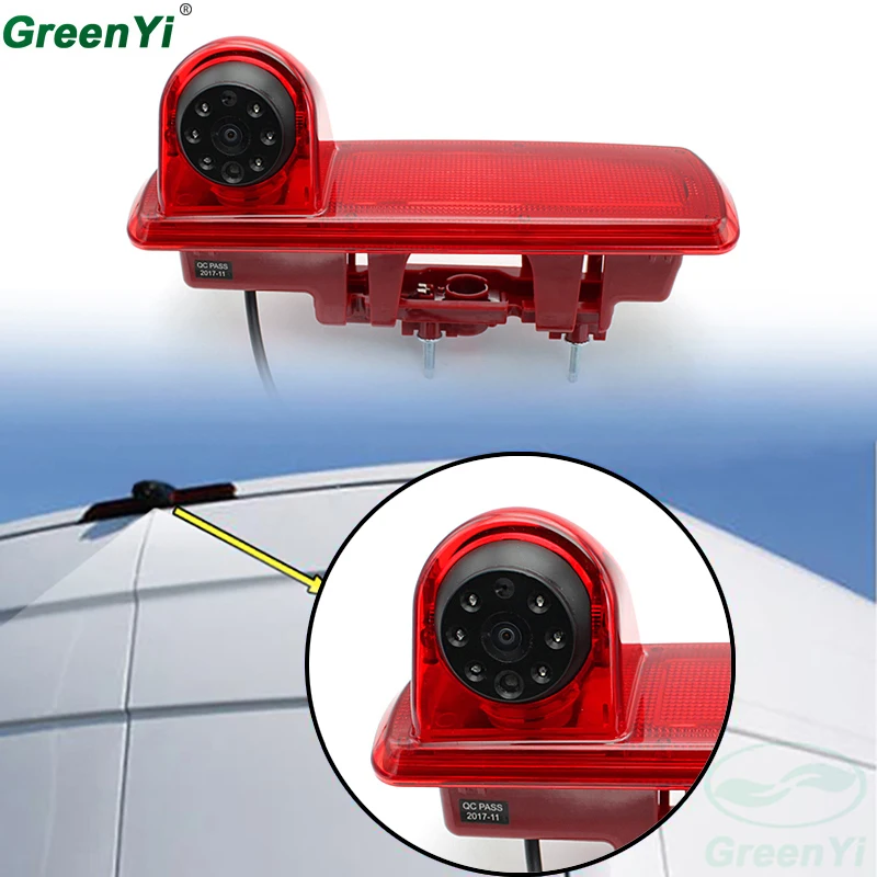 

GreenYi HD Night Vision Waterproof Car Brake Light Rear View Camera For Opel Vauxhall Vivaro Renault Traffic CCD Reverse Camera