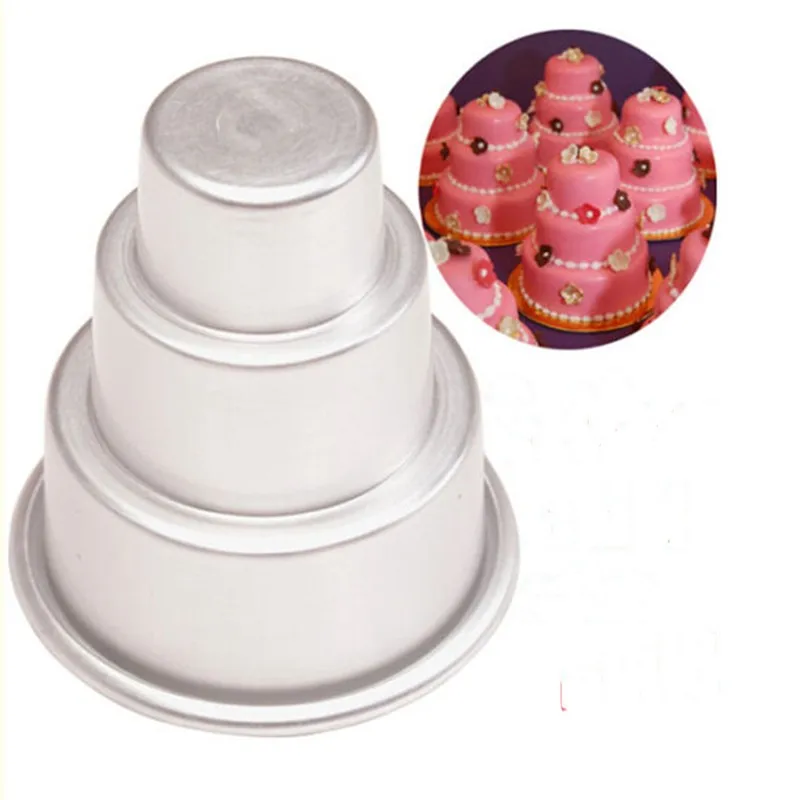 Mini Three-tiered Cake Pan Pudding Mold Muffin Decorating Tools Mould Hot V6P3 