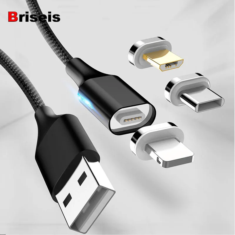 

Briseis Micro USB Magnetic Cable Magnet Quick Charge 3A USB Type C Cables 1m Android Wire Mobile Phone Fast Charging Data Cord