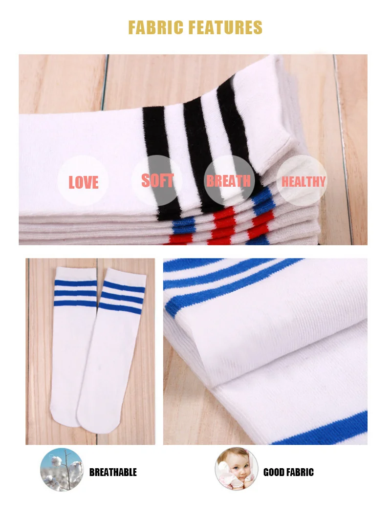 Summer Striped Middle Kids Socks Cotton Breathable Baby Girls Socks Spring Autumn Sports Knitted Boys Socks Children Accessories (14)