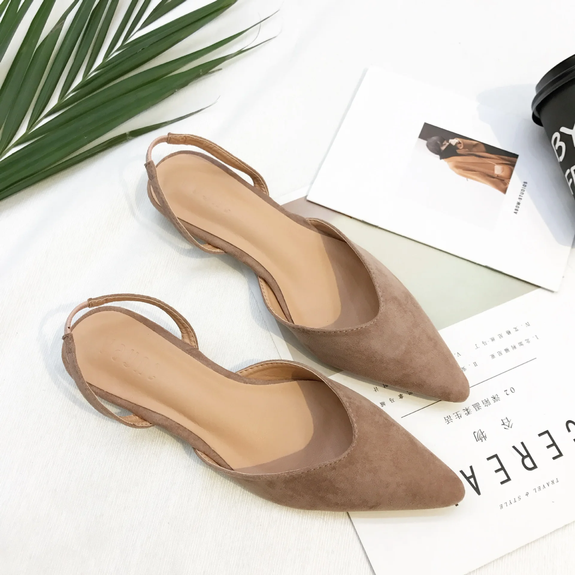 

0808 suede hollow comfortable ladies flat shoes single shoes