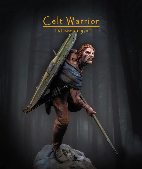 

1/24 Scale Unpainted Resin Figure Celt Warrior
