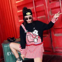 Осенний свитер с круглым вырезом и блестками, с рисунком, с градиентом, необычная куртка для девочек, пальто, бренд Thai tide