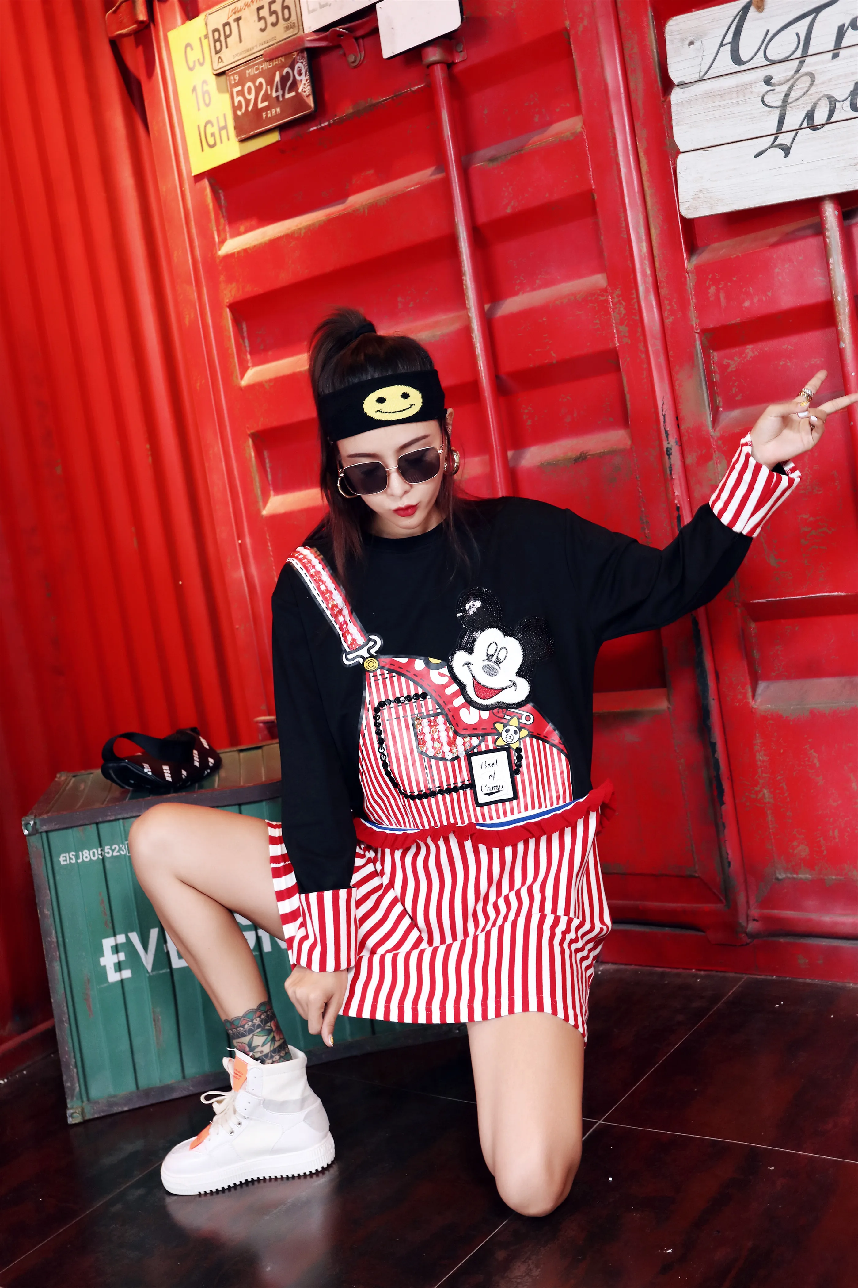 round neck gradient bikini