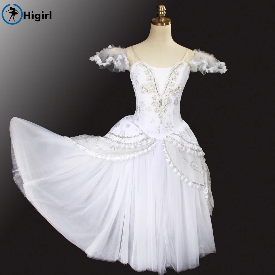 white swan lake ballet tutu dress adult ballerina costumes professional ballet tutus gold giselle ballet costumesBT8902