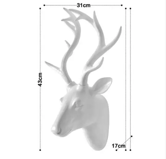 Европейская креативная трехмерная голова животного голова оленя настенная подвесная Гостиная Украшение стены изделия из смолы - Цвет: 3