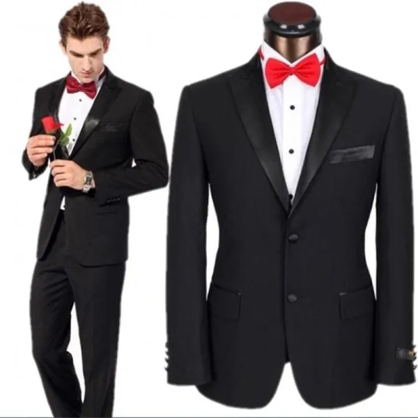 Latest Coat Pant Designs Black Formal Men Suit Slim Fit Wedding Groom ...