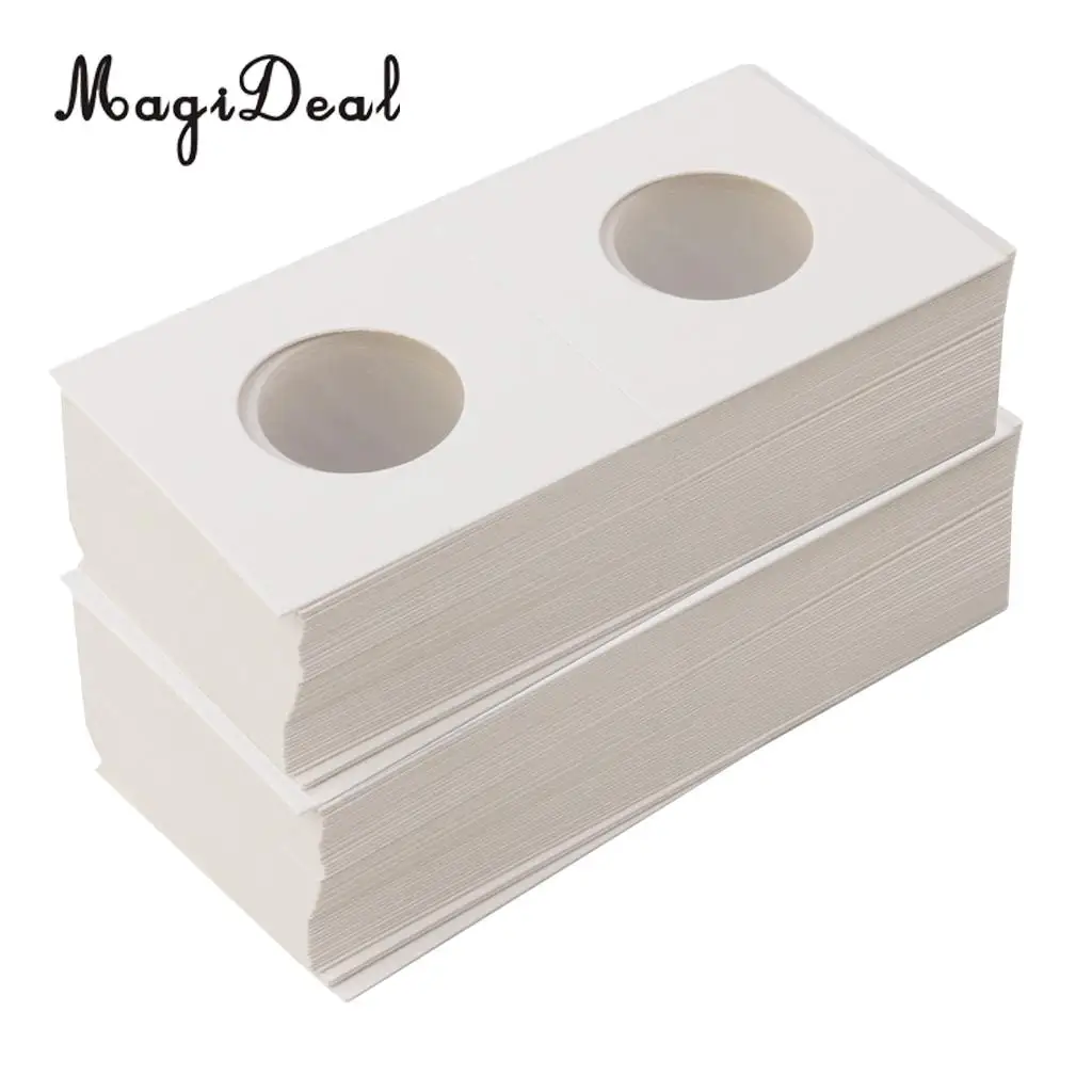 100X Cardboard Coin Holders Flips Mylar Coin Collection Supply 20.5/26.5mm White