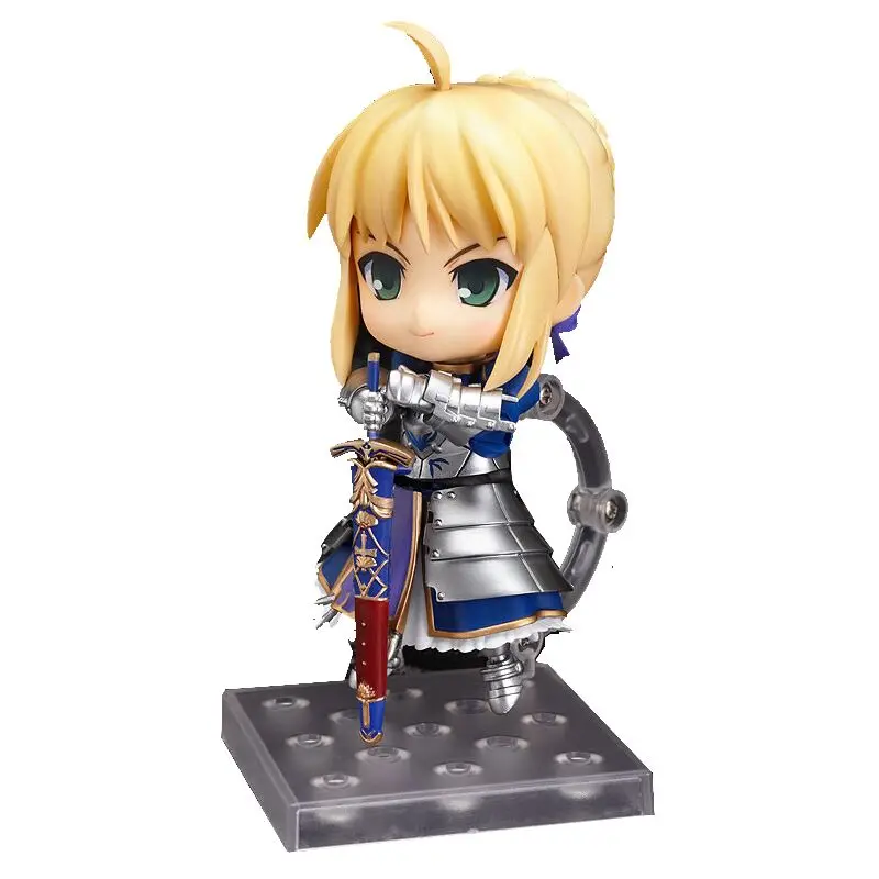 Симпатичные 4 "Nendoroid 121 # Судьба Ночь Сабер лица Изменяемая подвижной ПВХ фигурку Модель Коллекция игрушек 10 см KT427