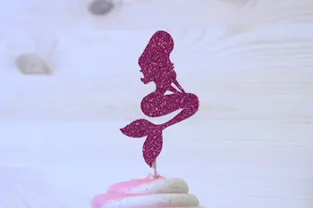 

Glitter Mermaid Cupcake Toppers Under the Sea wedding party/Bridal shower/Baby Shower/Birthday food picks