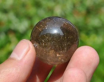 

WBY+++---515+++Beautiful nature RUTILATED crystal quartz sphere ball reiki