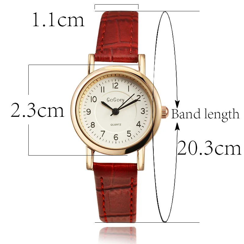 Gogoey женские часы тонкий кожаный ремешок красные женские часы Модные женские наручные часы reloj mujer relogio feminino