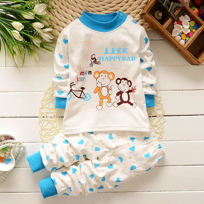 Baby Boy Girl Clothes Kids Clothes Sets T-shirt+pants Suit Clothing Set Cloud Printed Clothes Newborn Sport Suits - Цвет: monkey