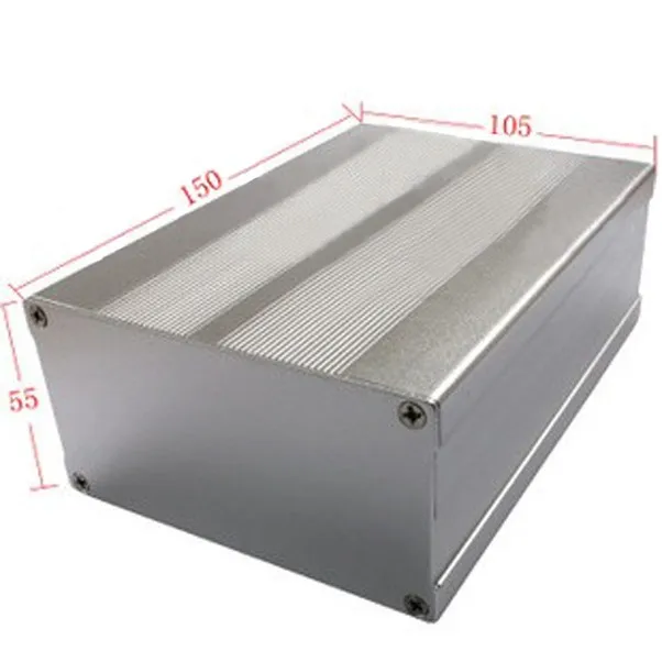 Алюминиевый корпус чехол для рабочего стола DIY 55 мм(2,1")(H) X105mm(4,14")(Ш) X150mm(5,9")(L), новое поступление
