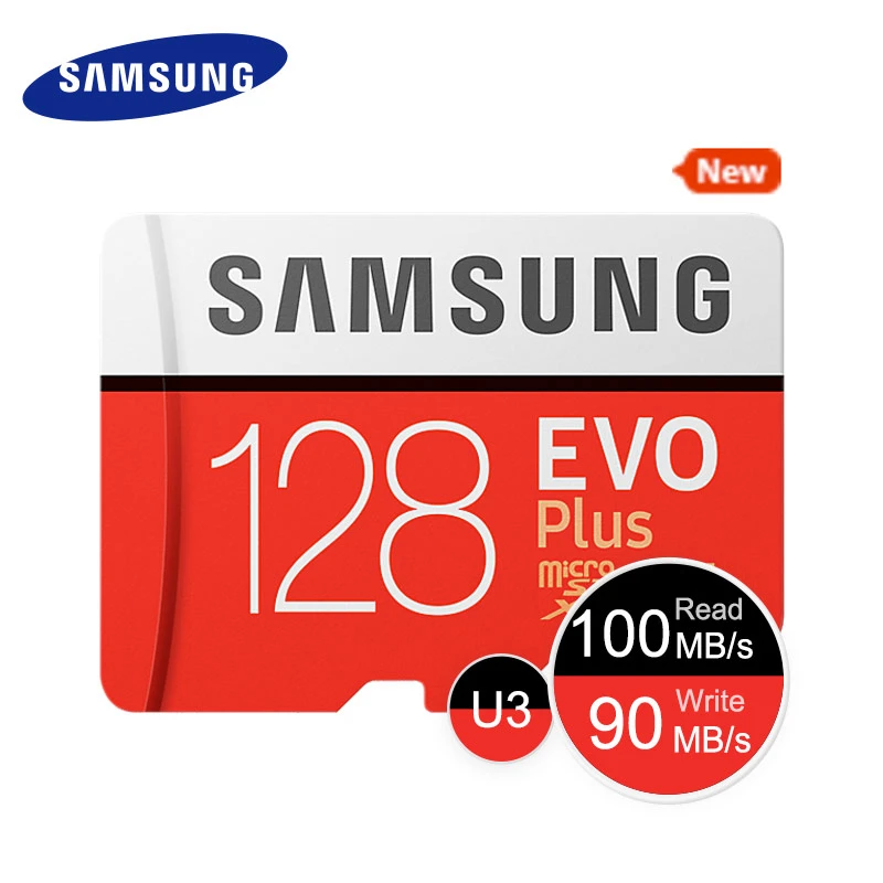 Карта памяти SAMSUNG Micro SD 32 Гб 64 128 ГБ 256 EVO + 95 МБ/с./с 100 C10 SDHC SDXC U1 U3 TF карта 100%
