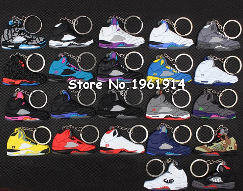 

100pcs/lot 432 Styles Air jordan shoes keychain PVC rubber Keychains Custom styles DIY logo jordan Shoe key Chain