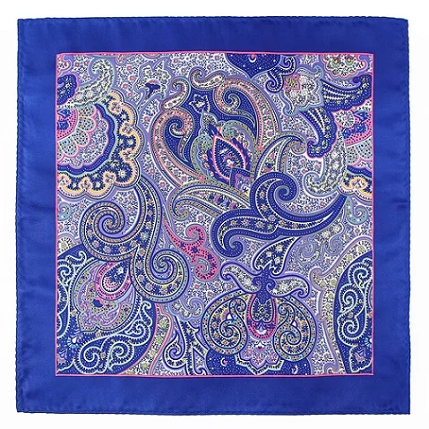 Pocket Square PS017 Портной Смит мужчины Пейсли карман квадратный из микрофибры печати мужские платки синий бордовый Цветочные носовой платок новая мода мужской костюм носовой платок - Цвет: Pocket Square PS017