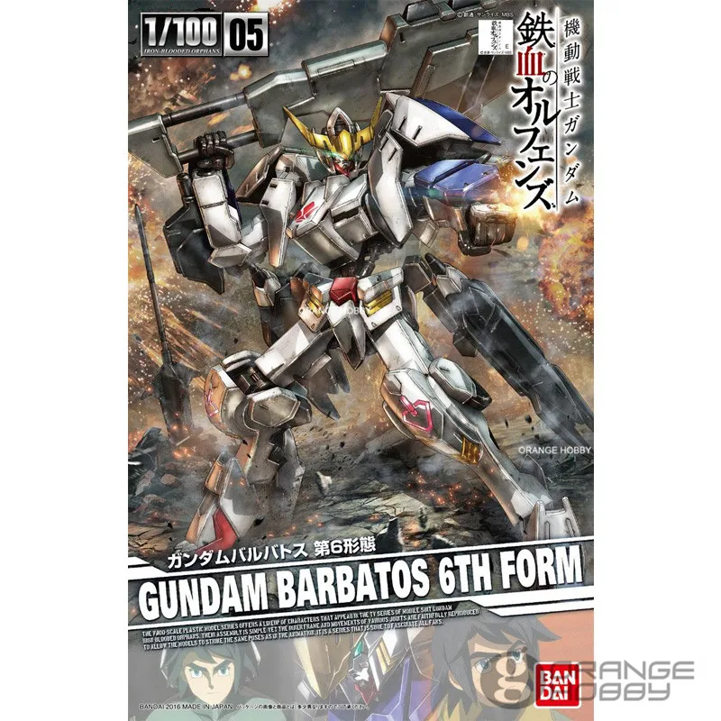 

OHS Bandai TV Iron-Blooded Orphans Season I 05 1/100 Gundam Barbatos 6th Form Mobile Suit Assembly plastic Model Kits