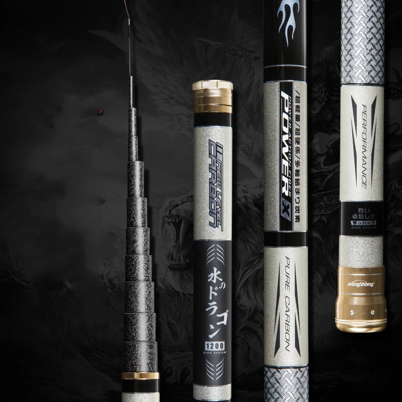 

High Quality Fishing Rod Power Hand Rod High Carbon Superhard Ultralight 8/9/10/11/12/13/14/15M Pit Fish Rod Fishing Equipment