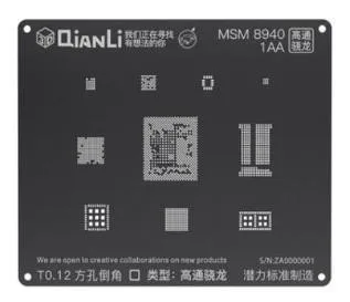 QIANLI IBlack 3D стальная сетка для Android Qualcomm EMMC MTK SDM MSM жестяная посадка расположение черная сетка лучший шаблон - Цвет: MSM 8940 1AA