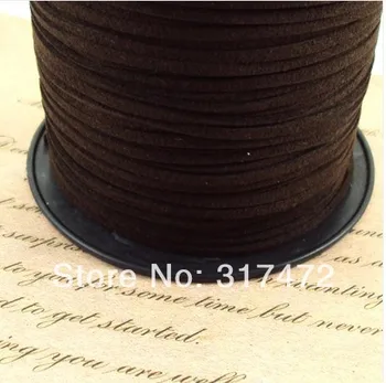 

Free mail!!! Diy accessories 2.5 * 1.5 MM Korea wool leather rope dark brown