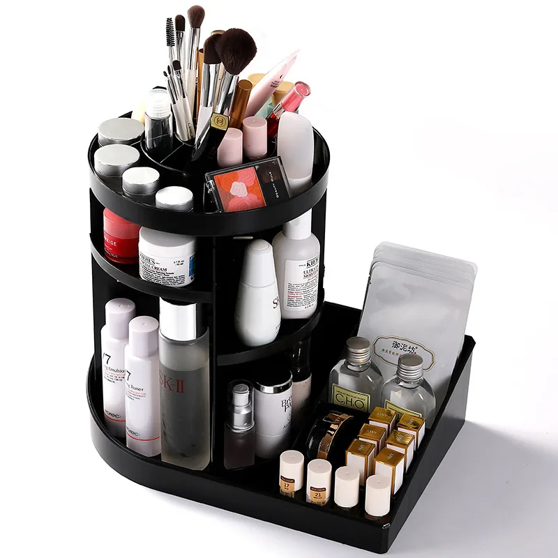 New Rotating Makeup Organizer Bathroom Desktop Cosmetic Storage Box