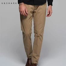 U & shark hohe qualität designer lässige khaki hosen regelmäßige marke männer arbeitskleidung luxus 2017 frühling baumwolle formale büro hosen männlich