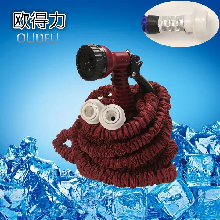 FREE SHIPPING Garden Hose Expandable Hose with 7 Pattern Spray Nozzle High Pressure magic Expanding Garden hose