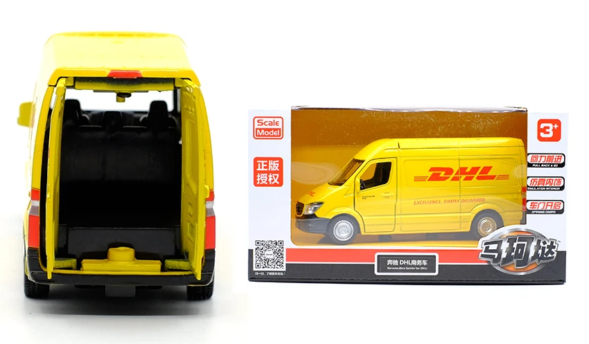 РМЗ CITY 1:36 Sprinter фургон(DHL) сплава литья под давлением модель автомобиля игрушка с оттягиваемая назад для детей подарки коллекция игрушка