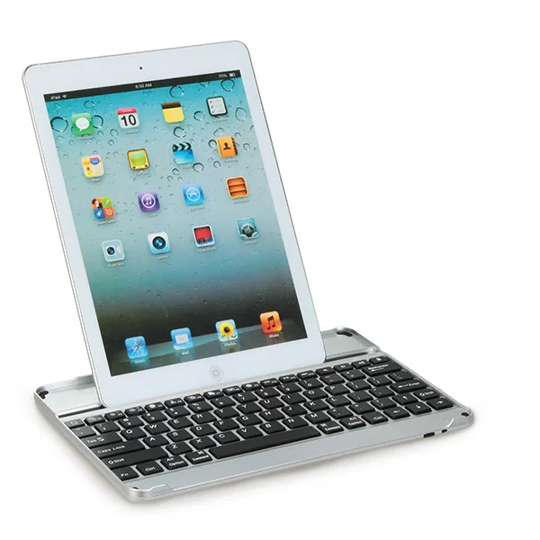 Kemile алюминиевая Беспроводная Bluetooth 3,0 металлическая клавиатура для Apple iPad Air 1 и air2 и для iPad5 9,7 дюймов + протектор экрана и сенсорной ручки