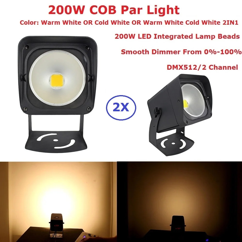 Светодиодный номинальной свет COB 200 Вт высокое Мощность алюминия DJ DMX Светодиодный луч мыть мерцающий эффект освещения сцены, холодный