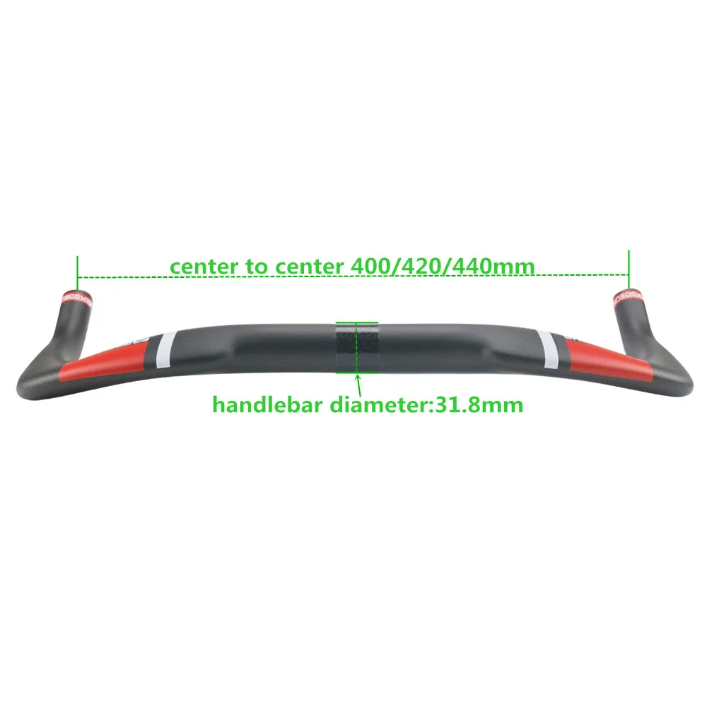 Ergosum велосипед TT бар из углеродного волокна, шоссейный отдыха триатлонный руль труба из углеродистого волокна 3K Матовая дорожный велосипед рупор 400/420/440 мм велосипедный вынос руля TT руль