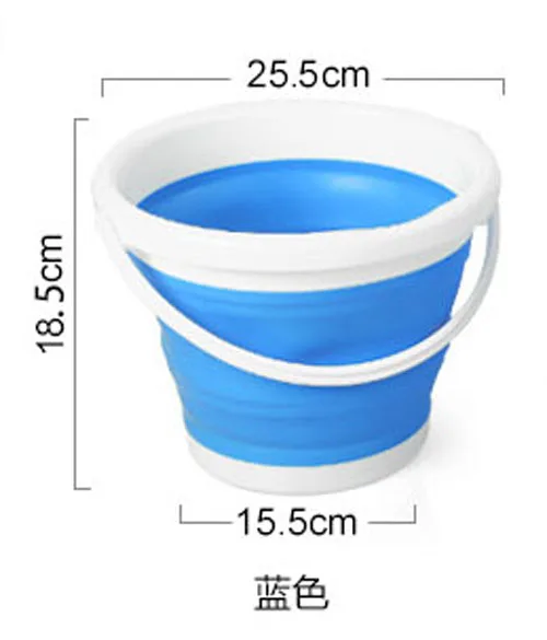 Горячая 3L 5L 10L складное Силиконовое ведро походная бочка рыболовный горшок дорожные ведра