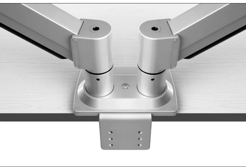 Hyvarwey M221 алюминиевый сплав полное движение настольное зажимное крепление для монитора+ поддержка ноутбука двойной рычаг загрузки 1-8 кг каждая головка