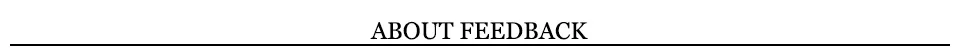 5 About Feedback