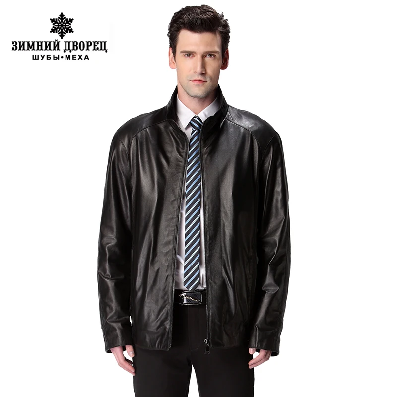 New Hot leather jacket,Genuine Leather,Mandarin Collar,Sheepskin,Thin,Leather jacket men