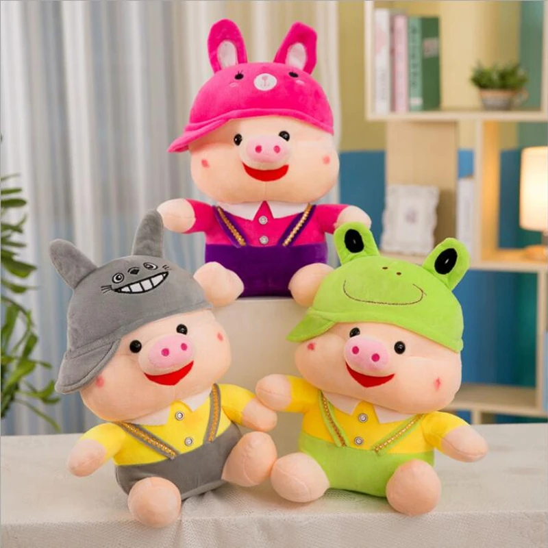 Almohada suave de dibujos animados para niños, muñeco de peluche de