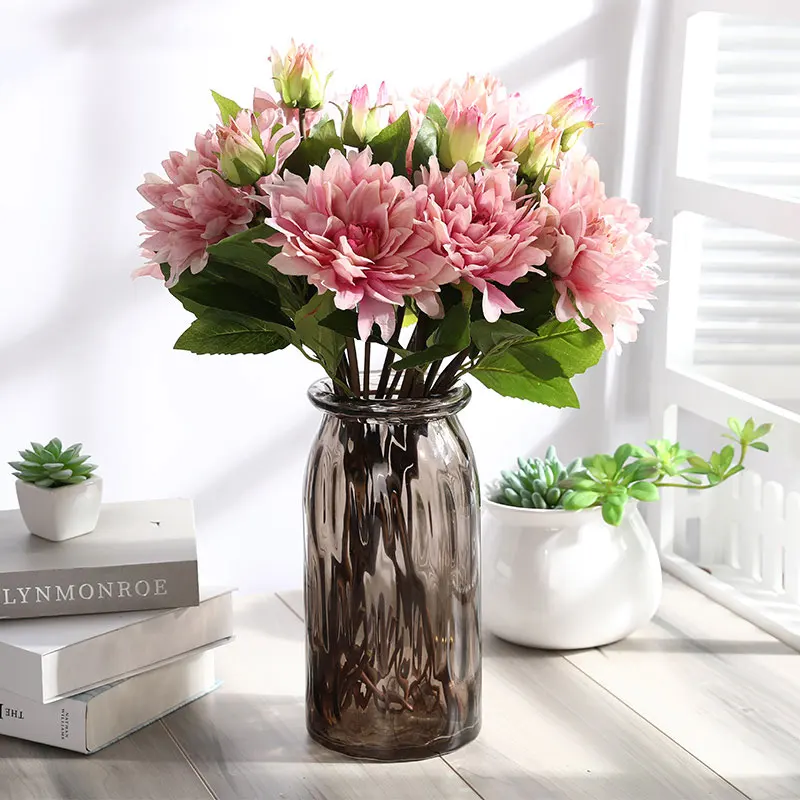 

Chinese Herbaceous Peony Artificial Flowers Bouquet Red White Yellow Pink Fake Flower DIY Wedding Home Decor Gift