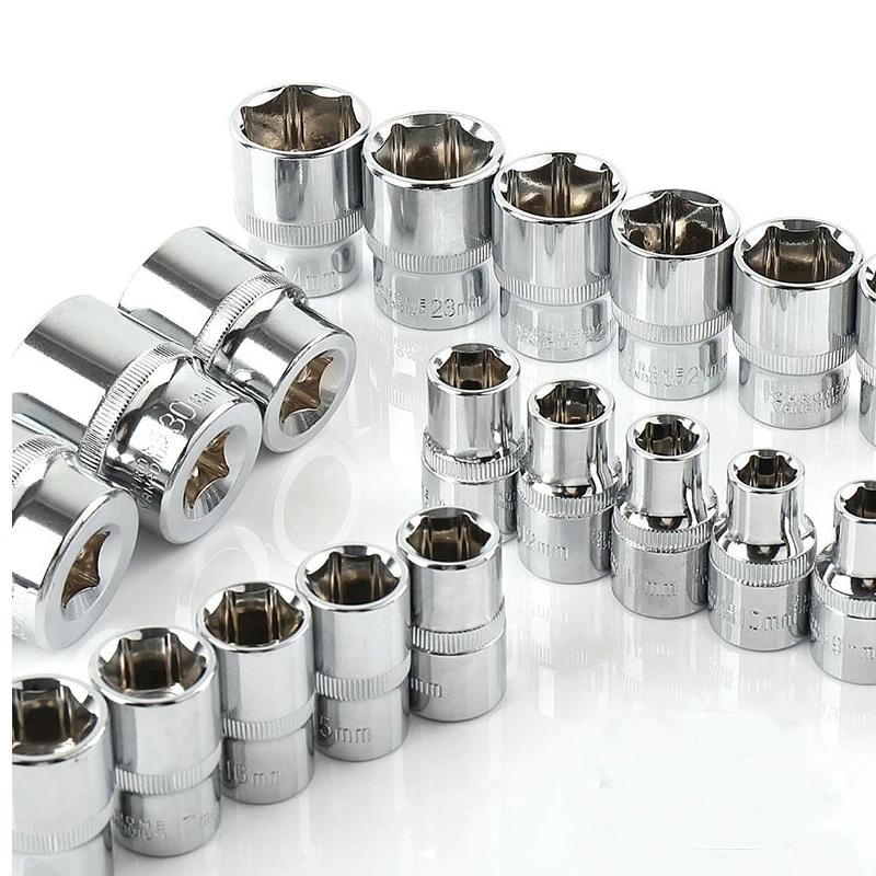 

1pc 1/2 inch Drive Hexagon Socket Wrench Head 8-32 mm Diameter Bolt Remove Hand Tool Car Auto Repair Tools Ratchet Allen Head