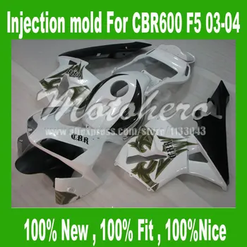 

injection mold fairing kits for HONDA CBR600 RR 2003 2004 White CBR 600RR 03 04 CBR600RR F5 03 04 Fairings p235F